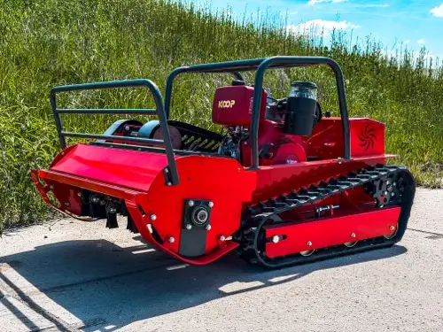 Robot koszący HDM 100 cm — zdalnie sterowana, gąsienicowa kosiarka bijakowa