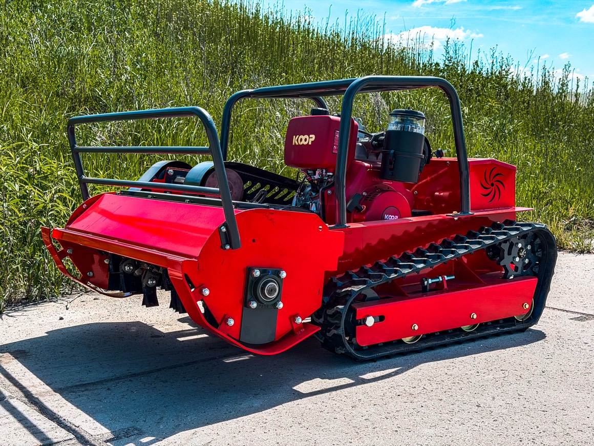 Robot koszący HDM 100 cm — gąsienicowa kosiarka bijakowa
