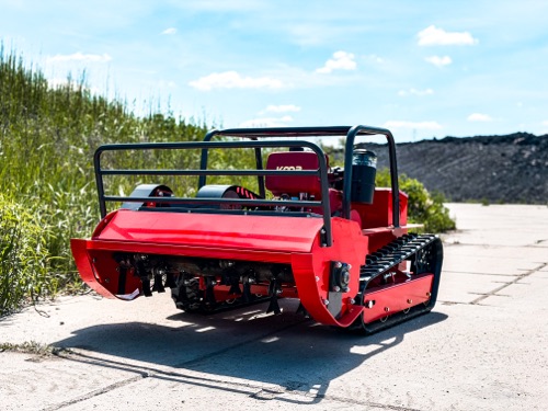 Robot koszący HDM 100 cm — przód z wałem bijakowym do wysokiej trawy